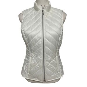 White House Black Market Quilted Zip Up Vest Sleeveless Side Pocket NWT